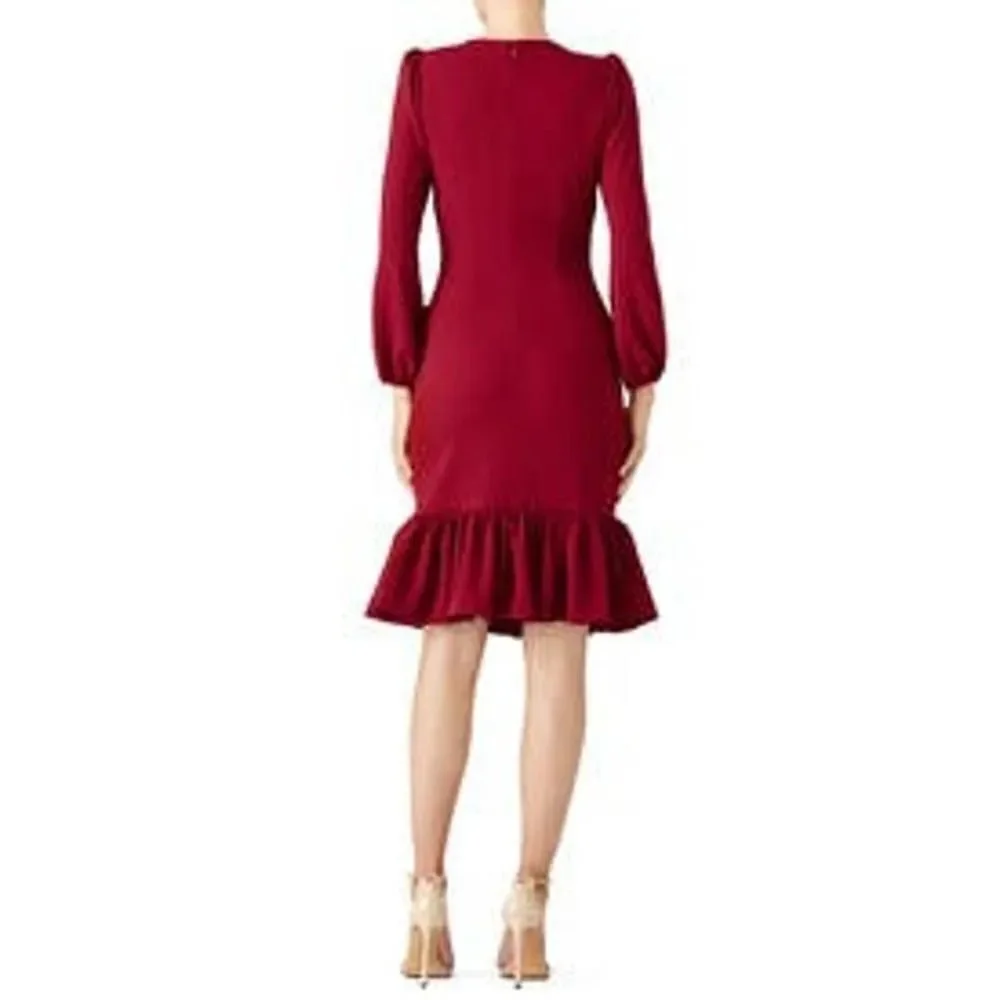 ALEXIA ADMOR Red Ruffle Dress SMALL - Picture 4 of 4